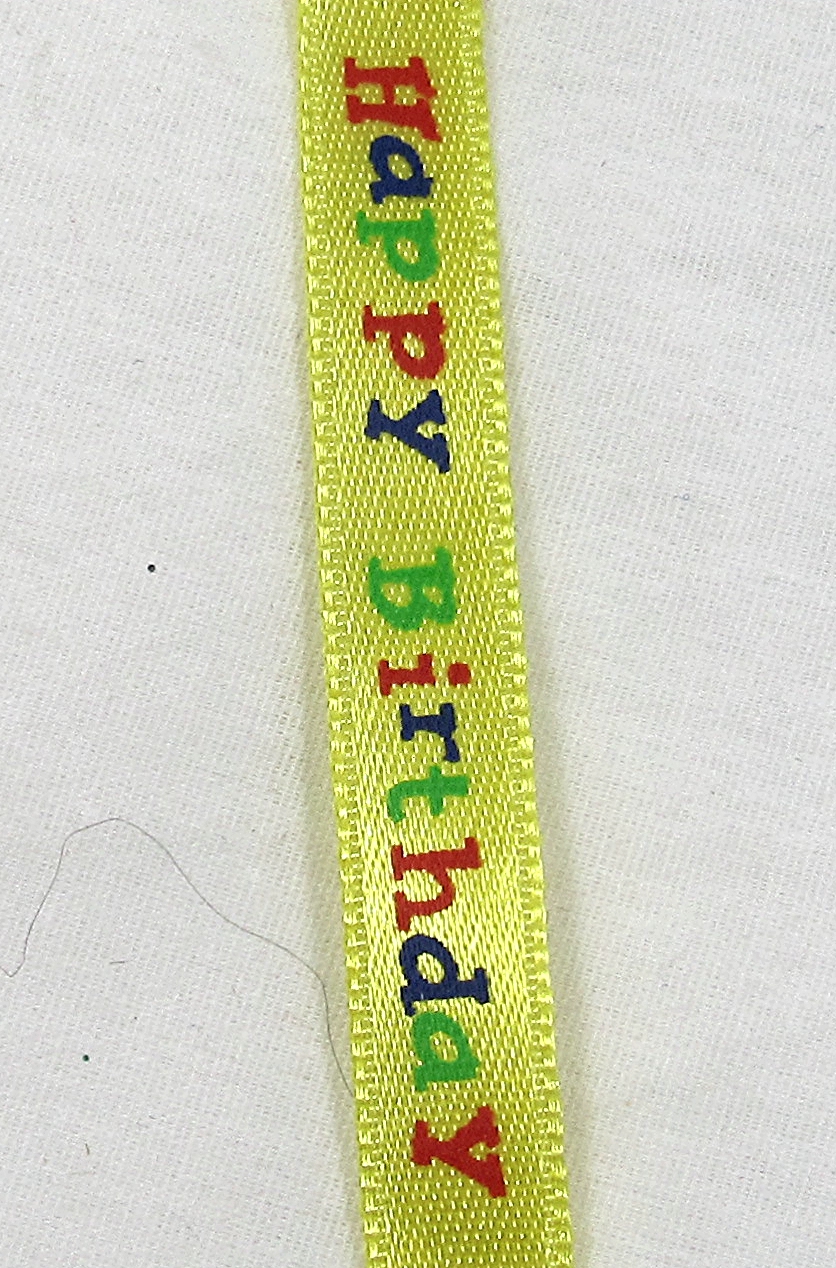 Thin Happy Birthday Ribbon from American Ribbon Manufacturers